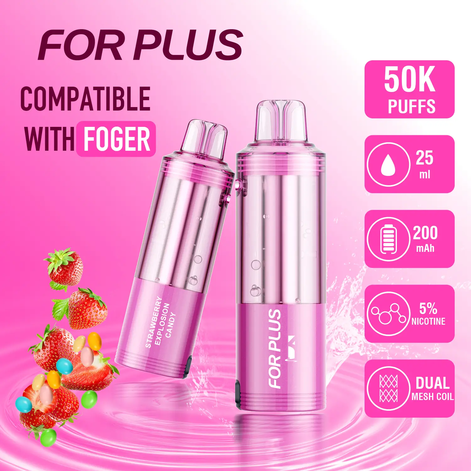 ⭐ For Plus 50K Pod for Foger Switch Pro 30K (25ml 5%) — 20% OFF | New User Wholesale Deals | Fast U.S. Shipping | Top-Rated 😍🔥 - Image 11